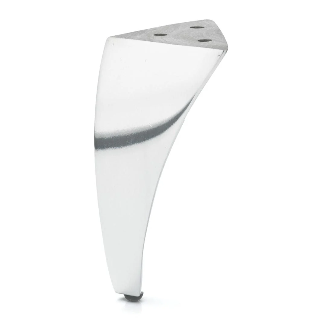 4" (102 mm) Aluminum Furniture Leg Polished Aluminum