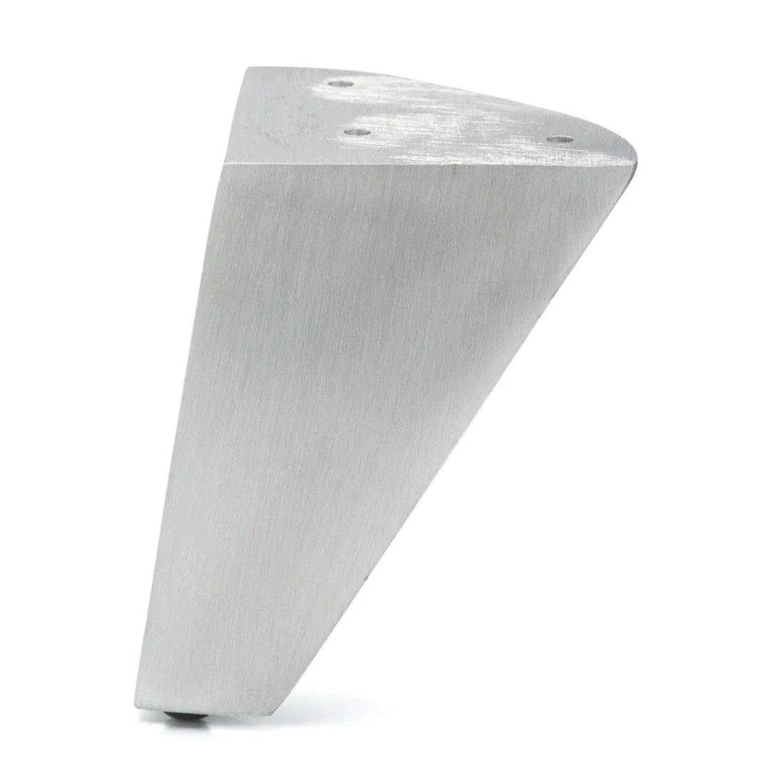 4" (102 mm) Aluminum Furniture Leg Satin Aluminum