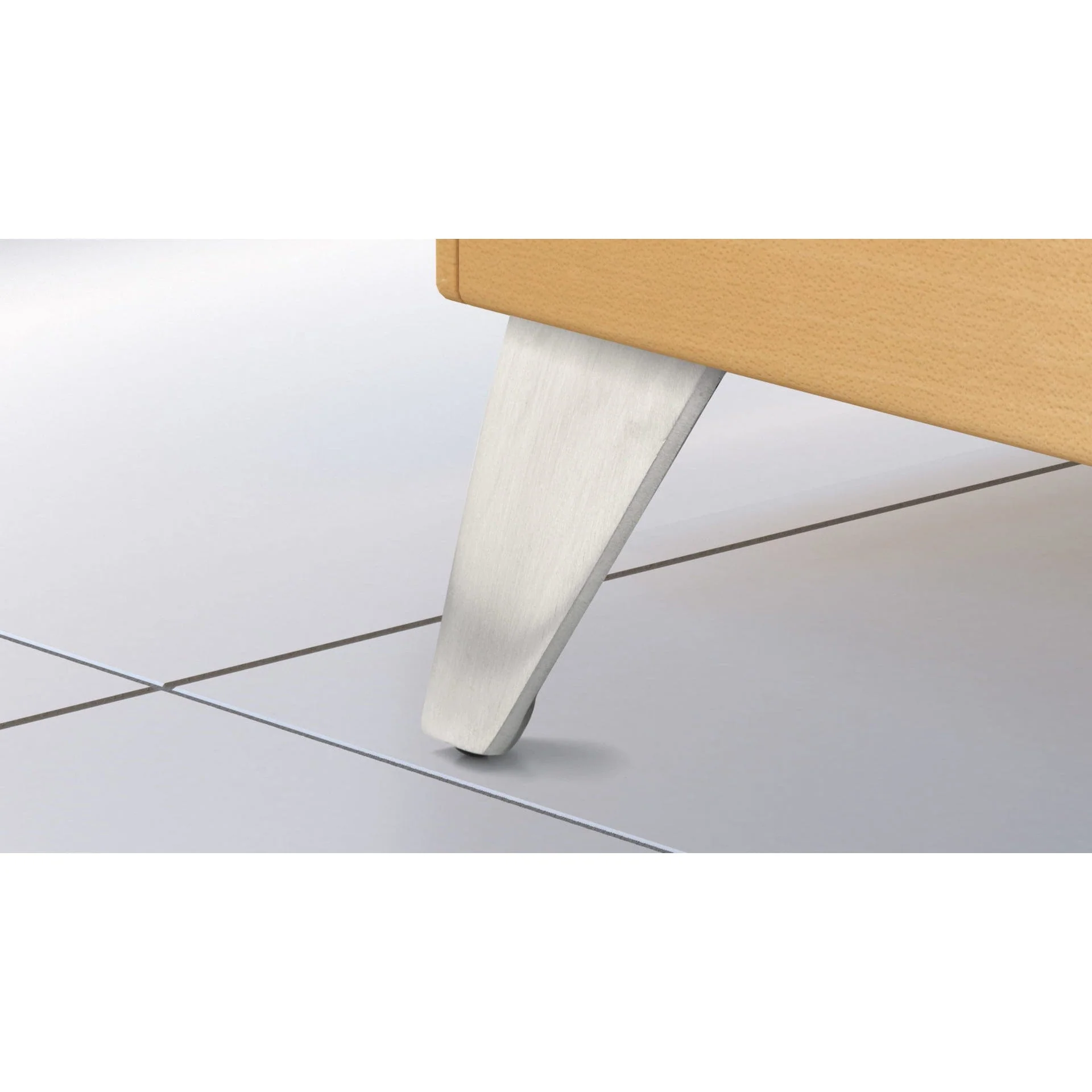 4" (102 mm) Aluminum Furniture Leg Satin Aluminum - Image 3