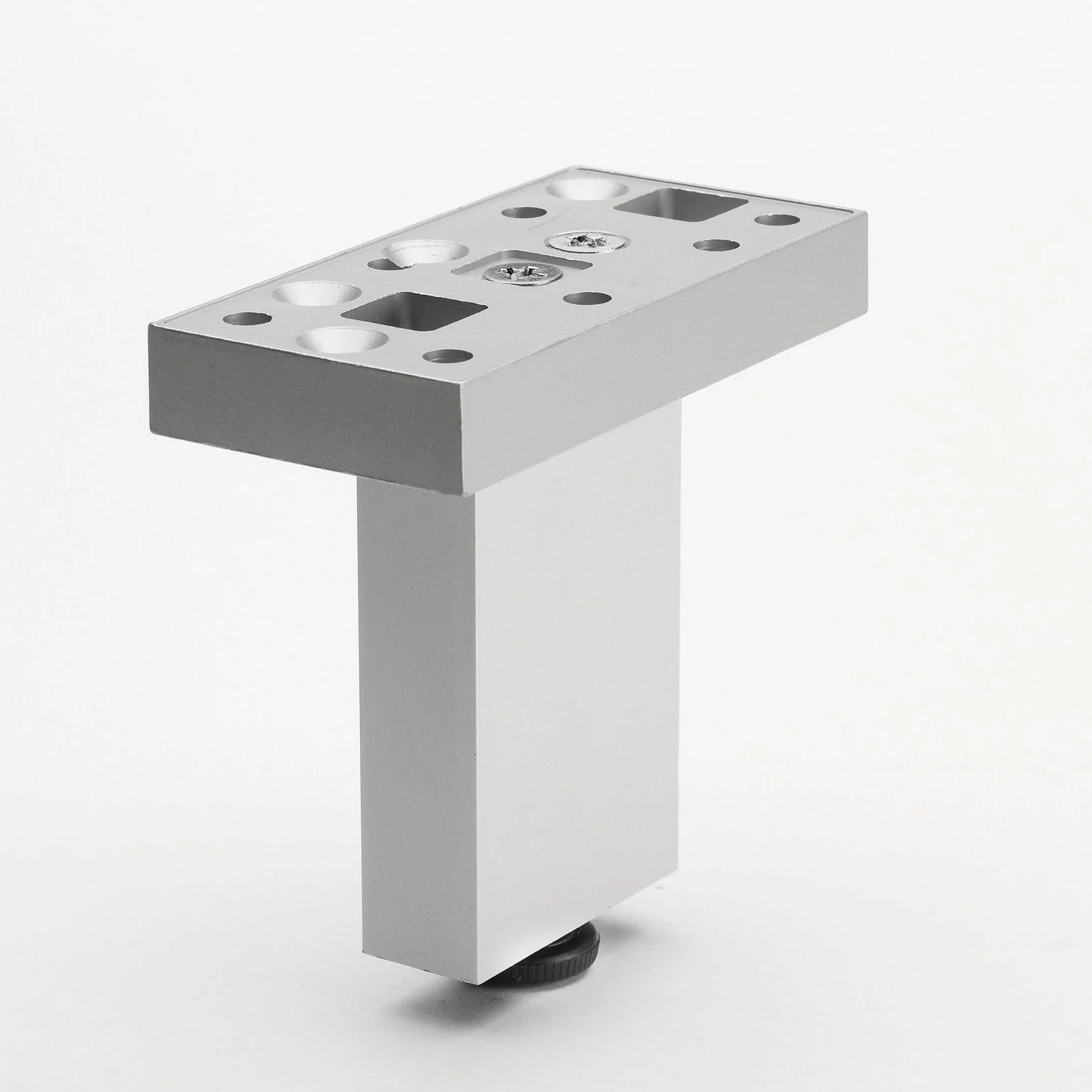 4-23/32" (120 mm) Adjustable Contemporary Versatile T or L Shaped Furniture Leg Aluminum