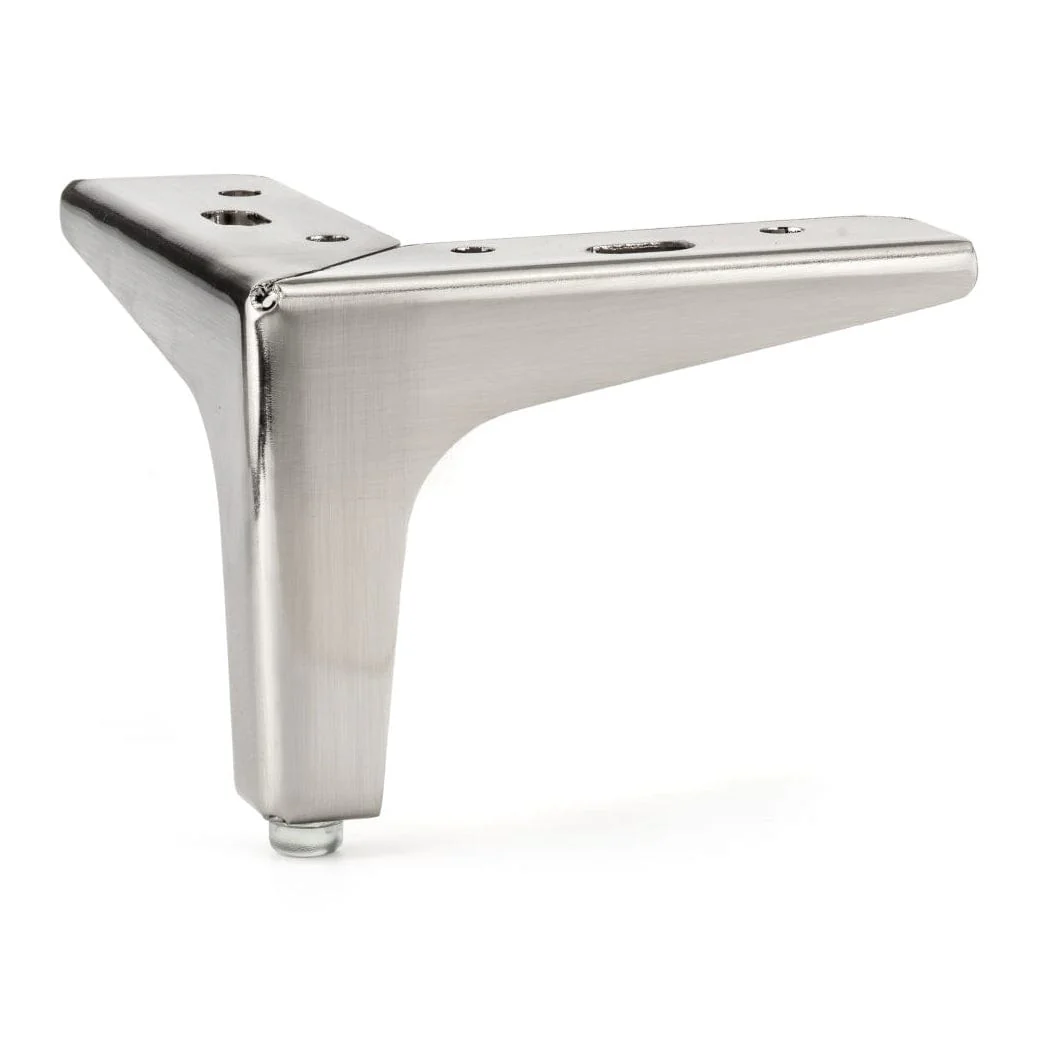 4-3/16" (106 mm) Contemporary Furniture Leg Brushed Nickel