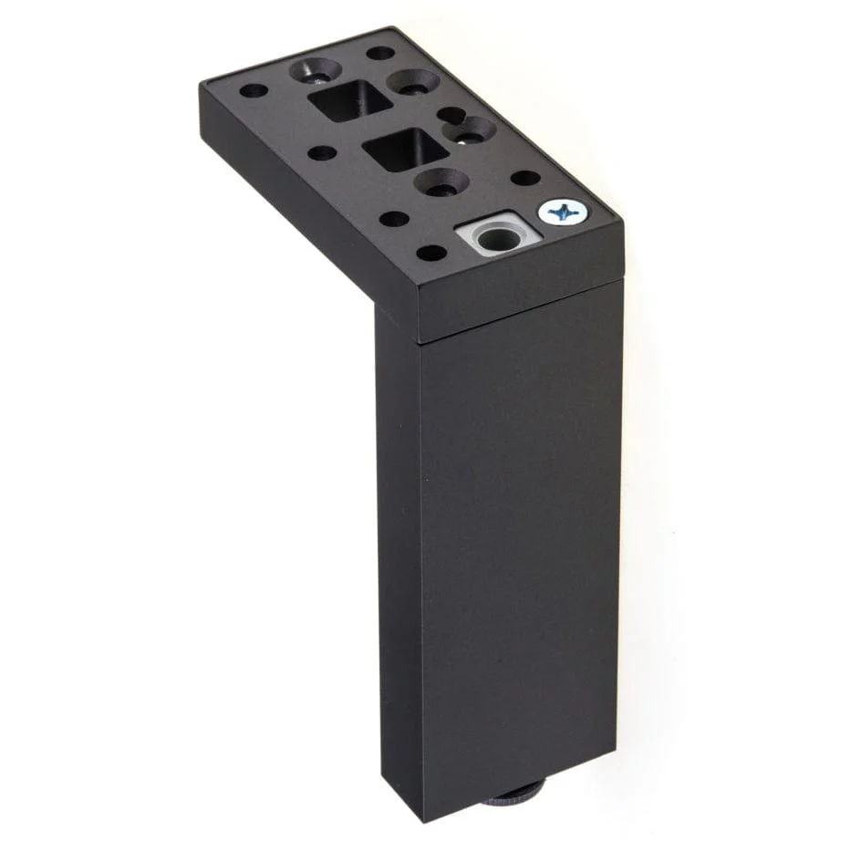 5-29/32" (150 mm) Adjustable Contemporary Versatile T or L Shaped Furniture Leg Dark Brown