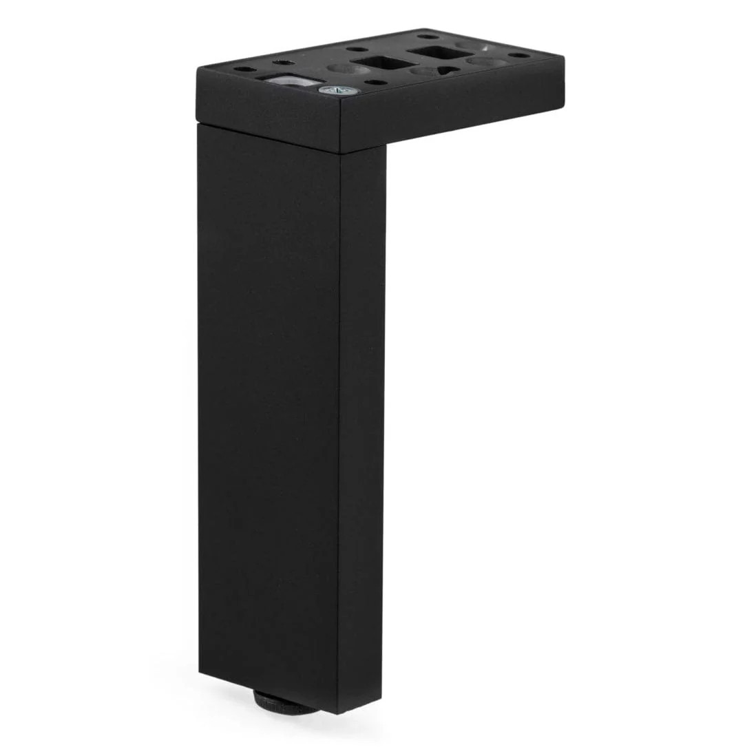 5-29/32" (150 mm) Adjustable Contemporary Versatile T or L Shaped Furniture Leg Matte Black