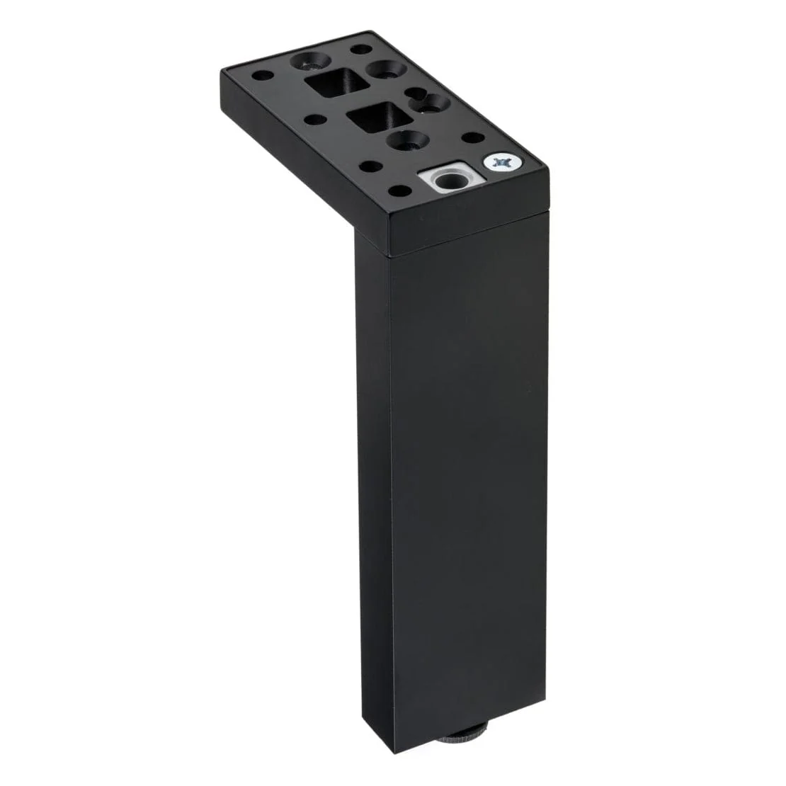 5-29/32" (150 mm) Adjustable Contemporary Versatile T or L Shaped Furniture Leg Matte Black - Image 2