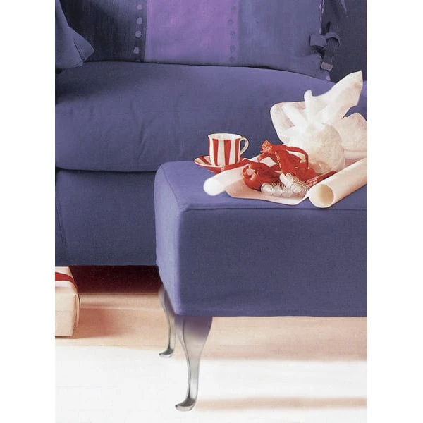 6" (152 mm) Curved Furniture Leg Brushed Aluminum - Image 2