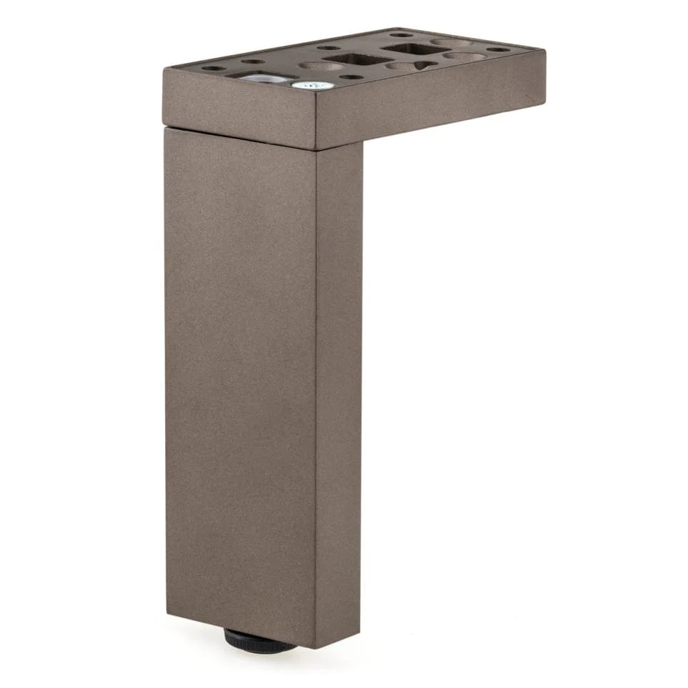 7-7/8" (200 mm) Adjustable Contemporary Versatile T or L Shaped Furniture Leg Bronze