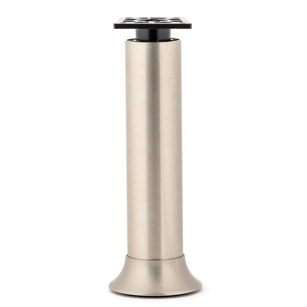 7-7/8" (200 mm) Vintage Adjustable Round Leg Stainless Steel