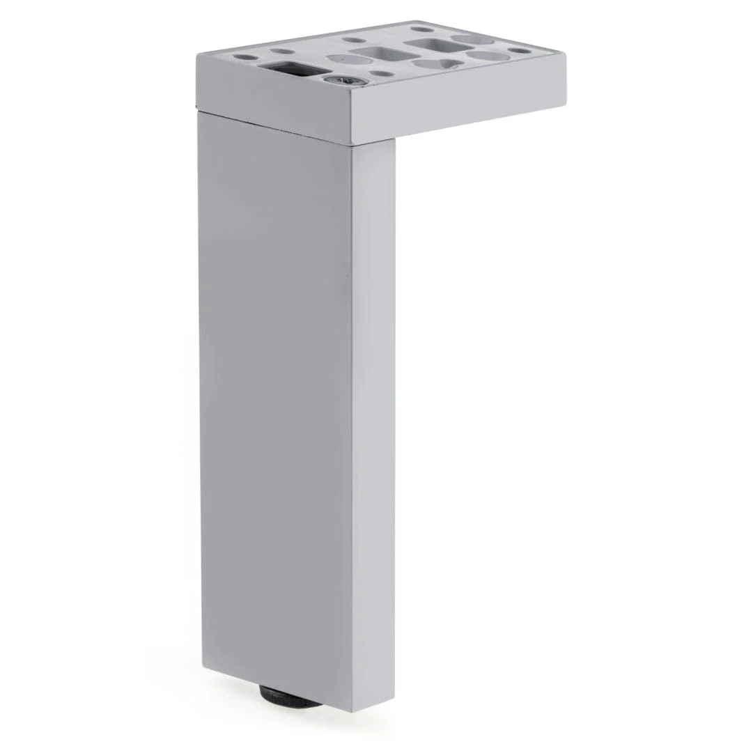 9-27/32" (250 mm) Adjustable Contemporary Versatile T or L Shaped Furniture Leg Aluminum