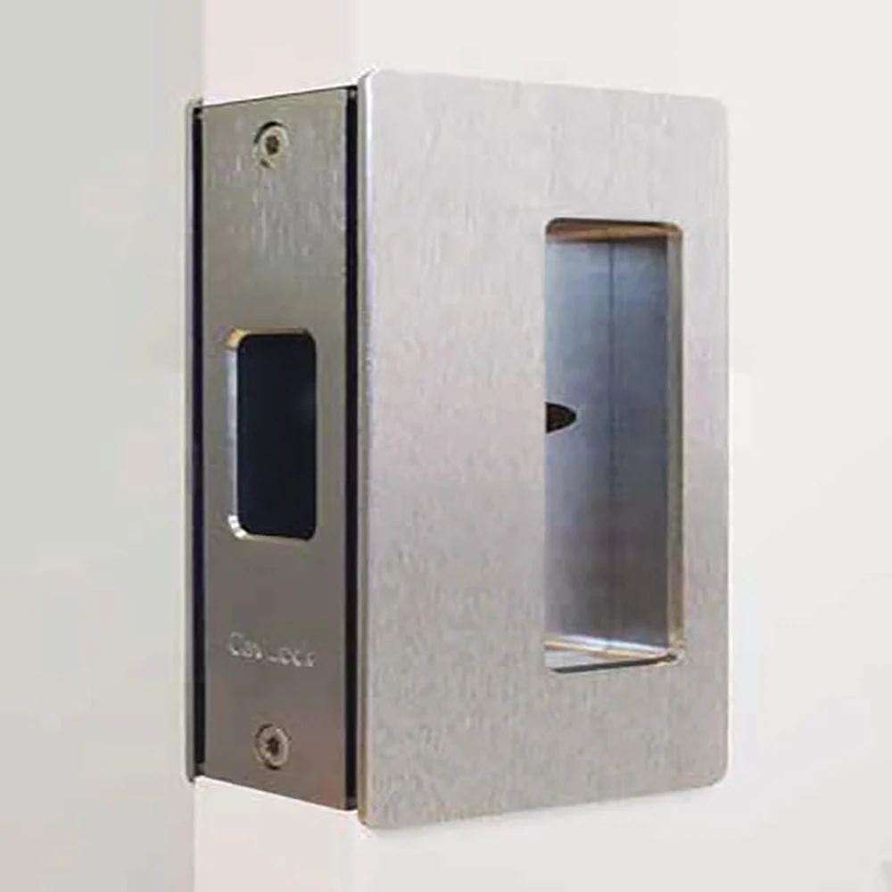Cavity Sliders - CL200 - Satin Nickel Pocket Door Handle for 1-3/4" Door - Image 3