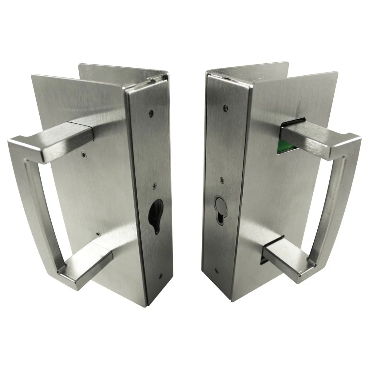 Cavity Sliders CL400 ADA Magnetic Bi-Parting Pocket Door Handle for 1-3/4" Door Satin Chrome Emergengy/Snib