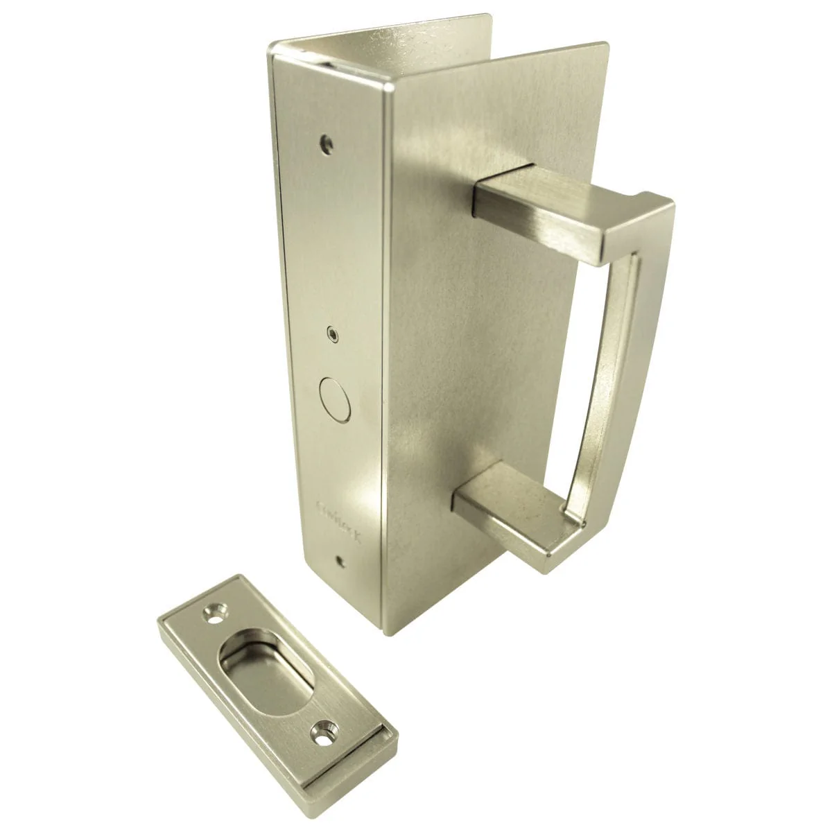Cavity Sliders CL400 ADA Magnetic Latch Pocket Door Handle for 1-3/4" Door Satin Nickel