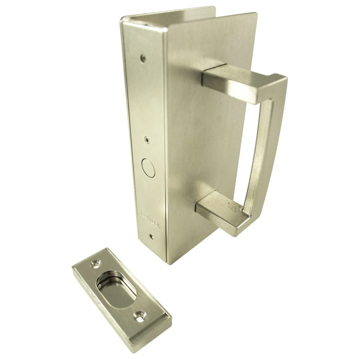 Cavity Sliders CL400 ADA Magnetic Latch Pocket Door Handle - Satin Nickel - Fits 1-3/8" Door