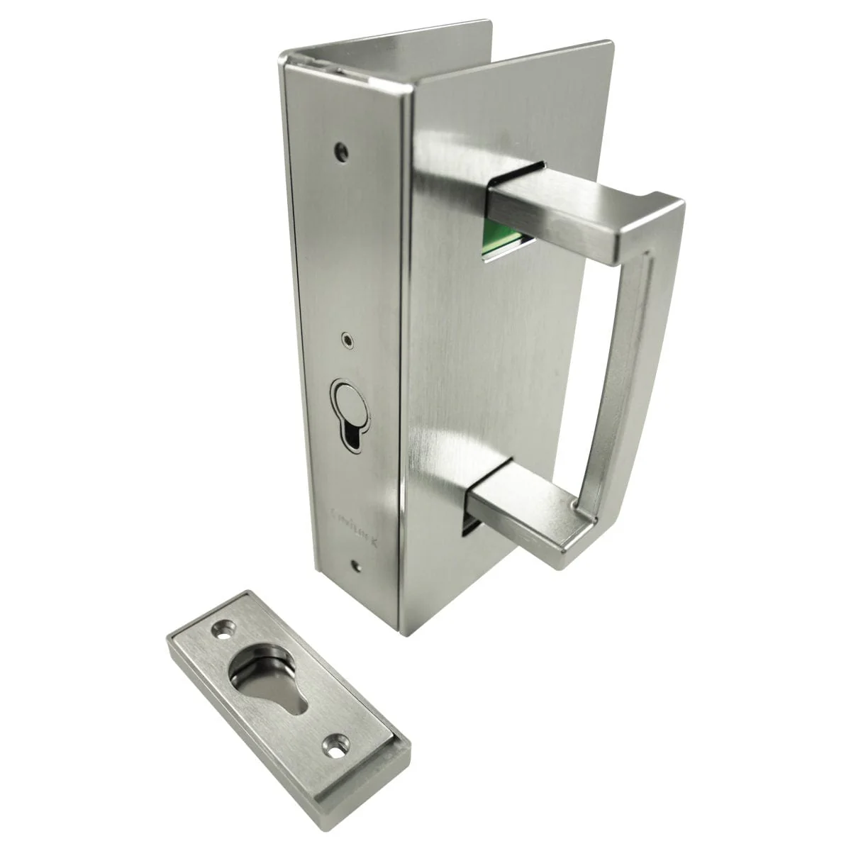 Cavity Sliders CL400 ADA Magnetic Pocket Door Handle for 1-3/4" Door Satin Chrome RH Snib