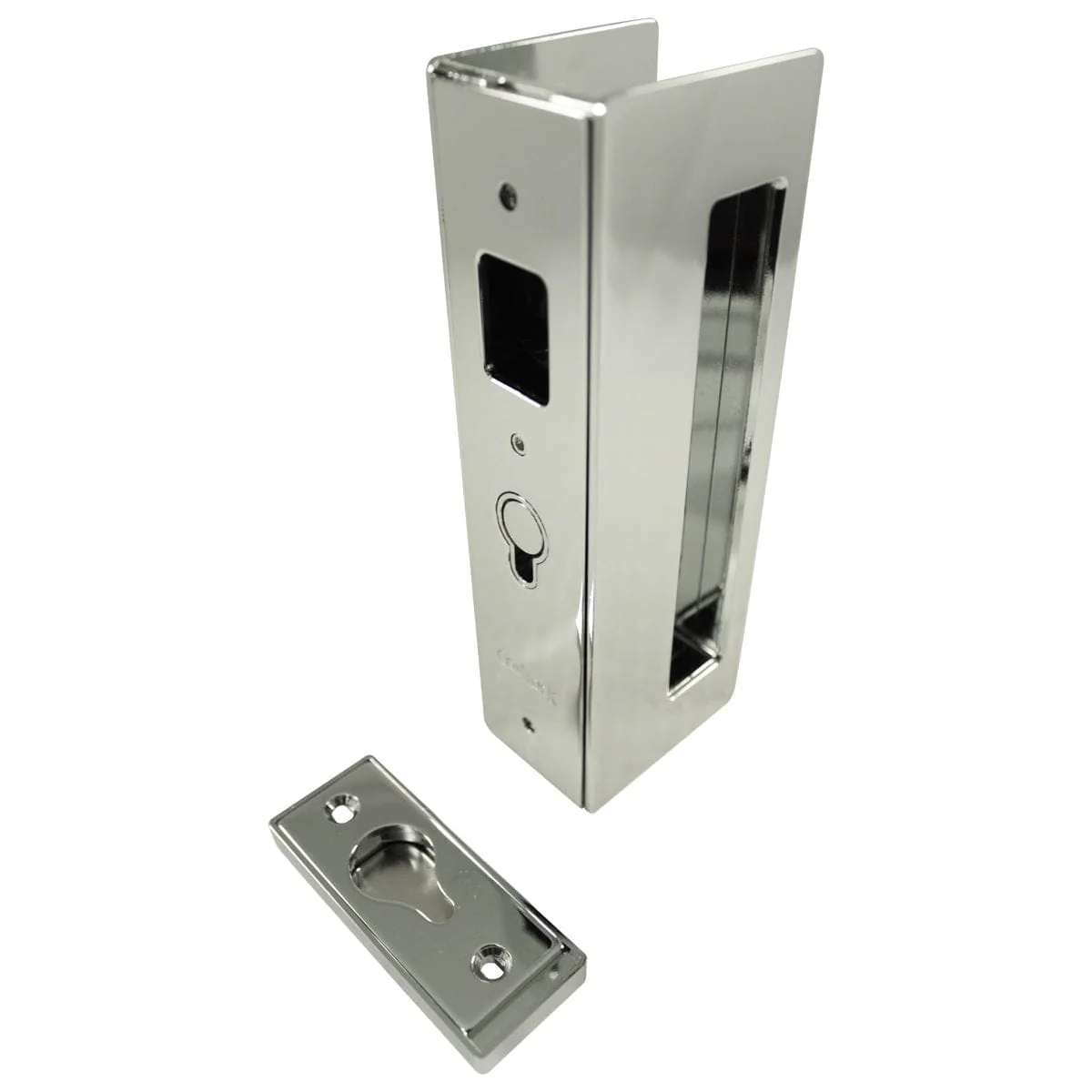 Cavity Sliders CL400 Magnetic Pocket Door Handle for 1-3/4" Door Bright Chrome LH Snib