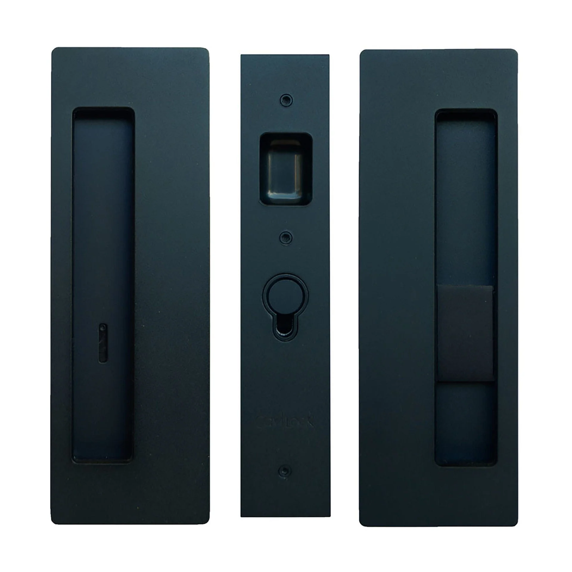 Cavity Sliders CL400 Magnetic Handle Matte Black Snib Right Hand for 1-3/4" Wide Door