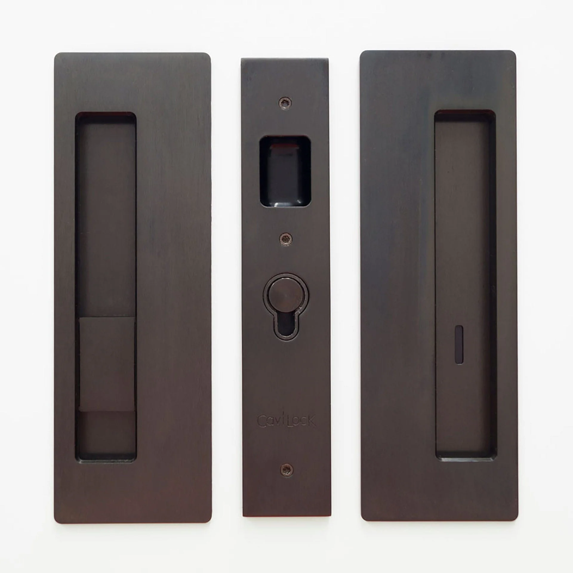 Cavity Sliders CL400 Magnetic Pocket Door Handle - Left Hand Snib - Oil Rubbed Bronze - Fits 1-3/4" Door