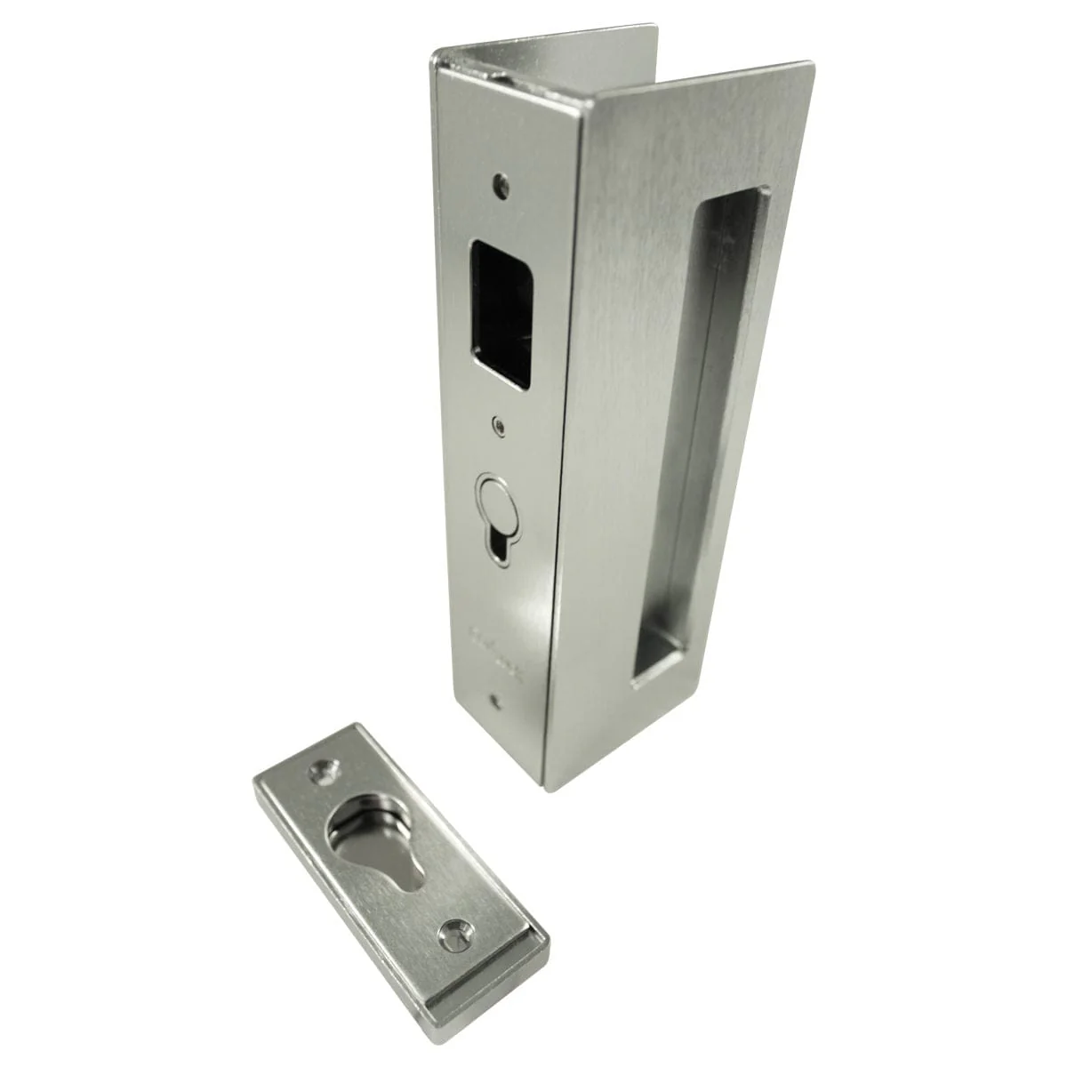 Cavity Sliders CL400 Magnetic Pocket Door Handle for 1-3/4" Door Satin Chrome LH Snib
