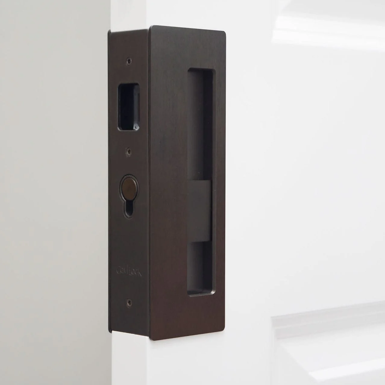 Cavity Sliders CL400 Magnetic Pocket Door Handle - Right Hand Snib - Oil Rubbed Bronze - Fits 1-3/8" Door - Image 2