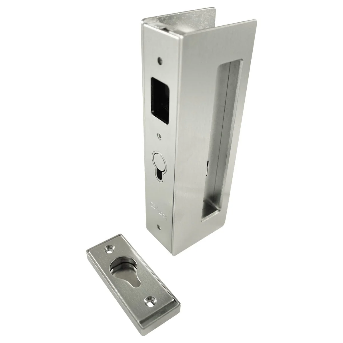 Cavity Sliders CL400 Magnetic Pocket Door Handle for 1-3/8" Door Satin Chrome LH Snib