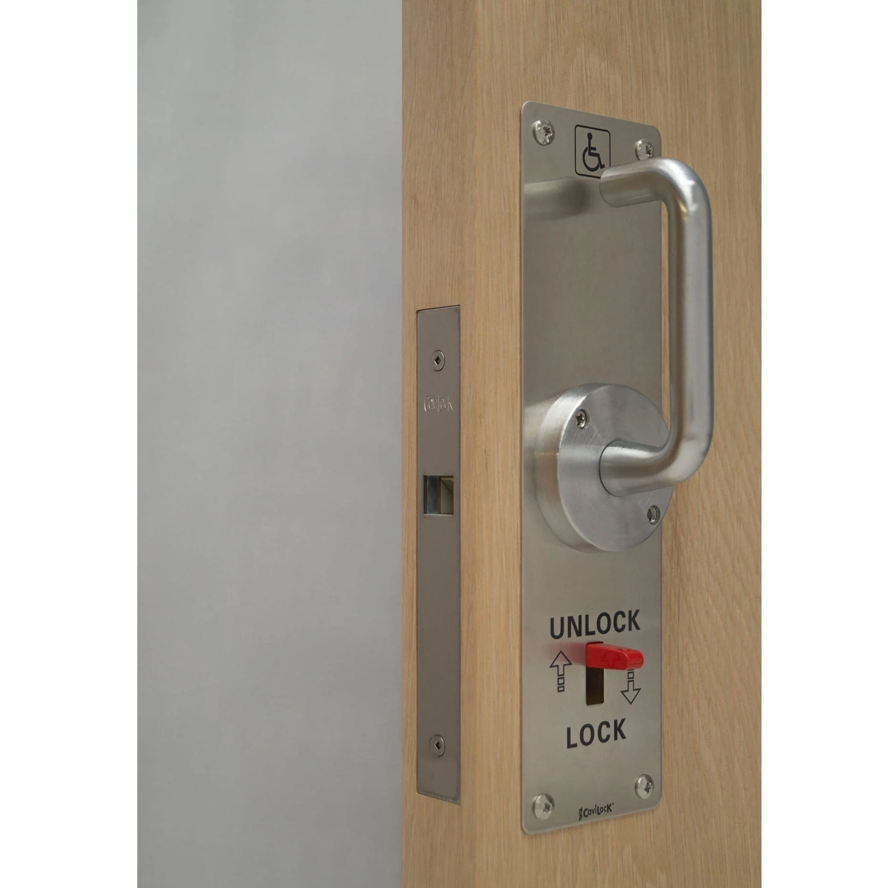 CL100 Cavity Sliders ADA Pocket Door Handle Privacyfor 1-3/8" Thick Door - Image 3