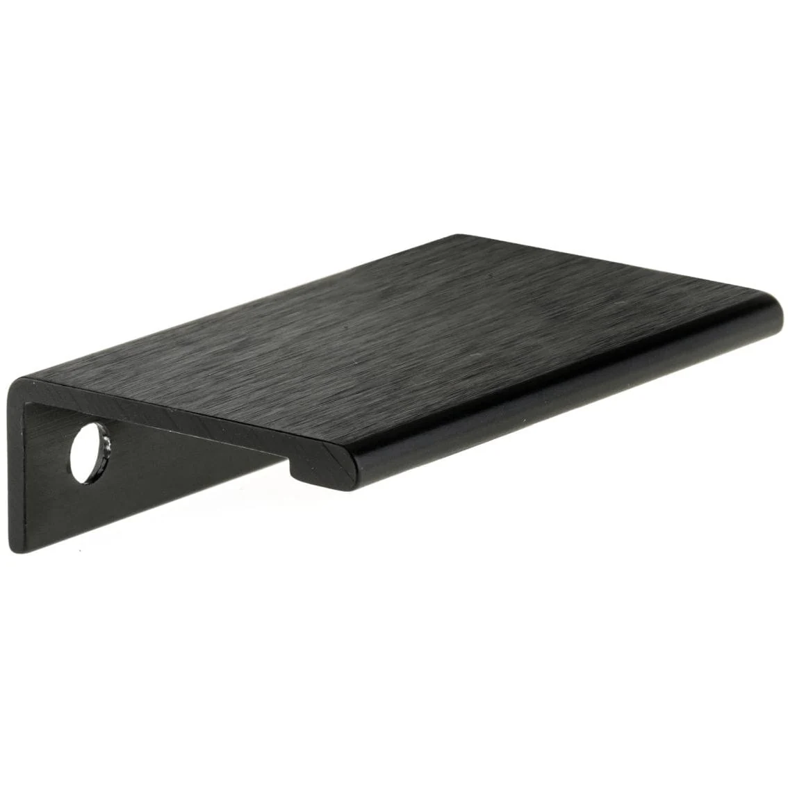 Contemporary Edge Pull, 1-31/32" Center-to-Center, Brushed Black
