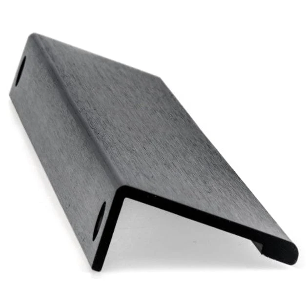 Contemporary Edge Pull, 16-3/8" Center-to-Center, Brushed Black - Image 3