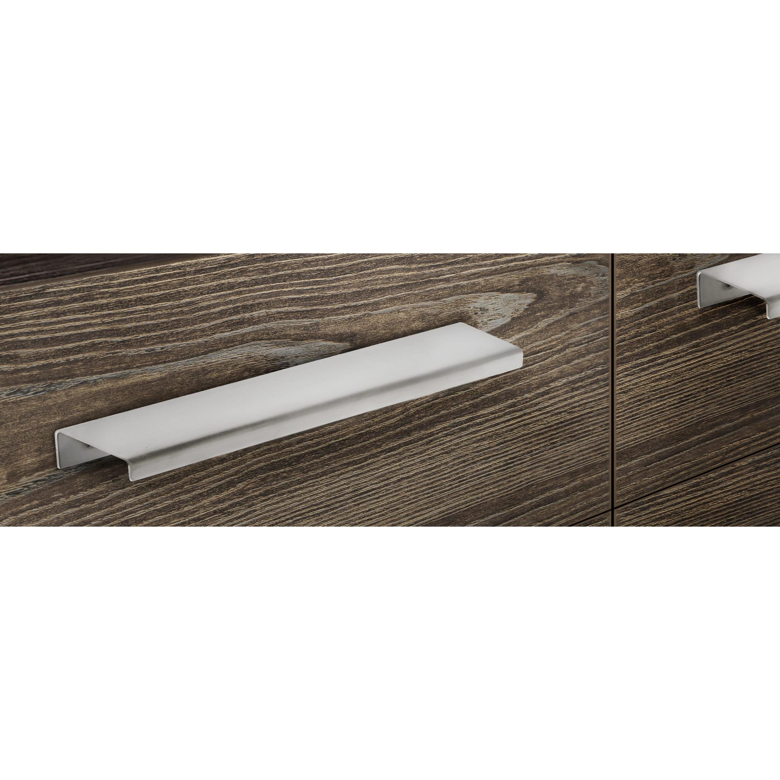 Contemporary Edge Pull, 4" Center-to-Center, Stainless Steel - Image 3