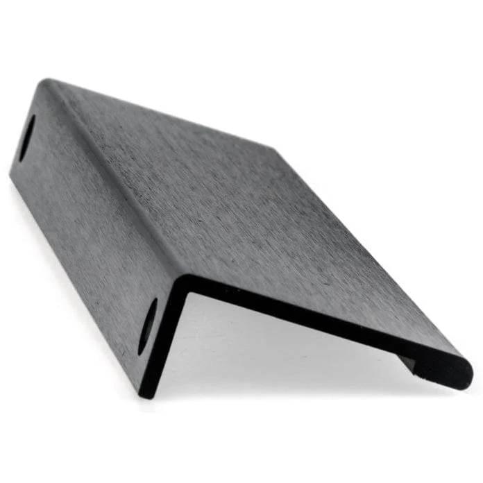 Contemporary Edge Pull, 7-9/16" Center-to-Center, Brushed Black - Image 3