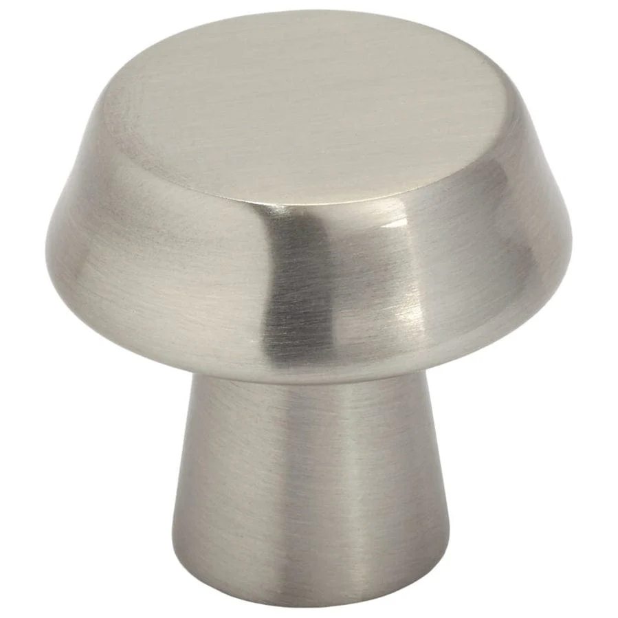 Contemporary Knob, 1-1/16" D, Brushed Nickel