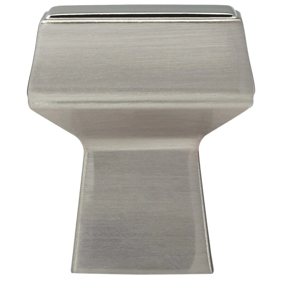 Contemporary Knob, 1-1/32" x 1-1/32", Brushed Nickel - Image 3