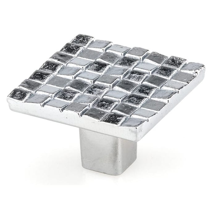 Contemporary Knob, 1-1/4" x 1-1/4", Chrome