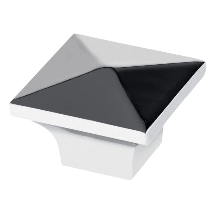 Contemporary Knob, 1-1/4" x 1-1/4", Chrome