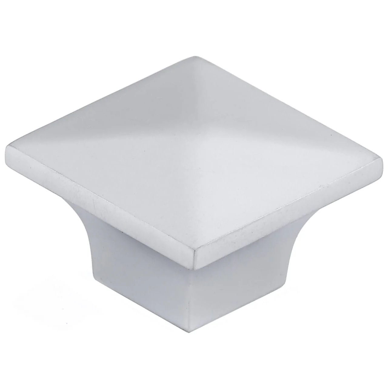 Contemporary Knob, 1-1/4" x 1-1/4", Matte Chrome