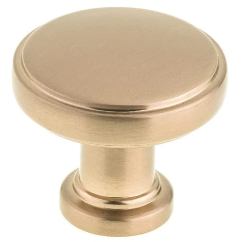 Contemporary Knob, 1-11/32" D, Champagne Bronze