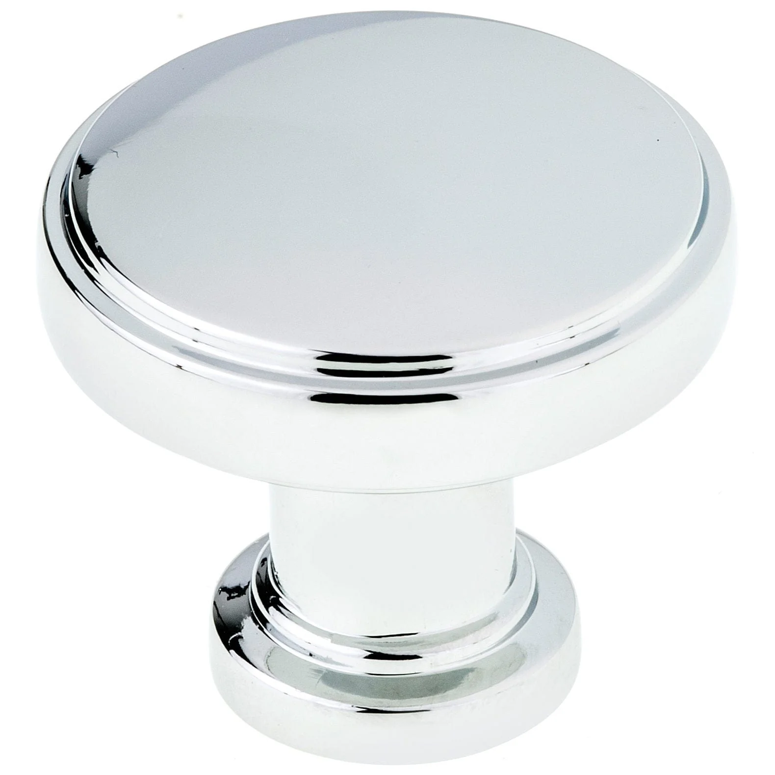 Contemporary Knob - 1-11/32" D - Chrome