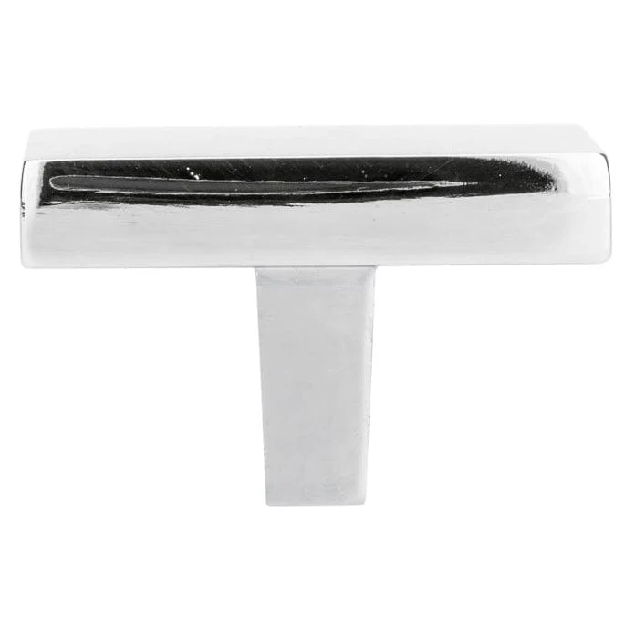 Contemporary Knob, 1-21/32" x 1-21/32", Polished Nickel - Image 3