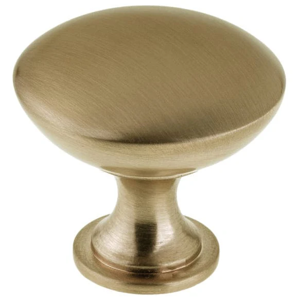Contemporary Knob, 1-3/16" D, Champagne Bronze
