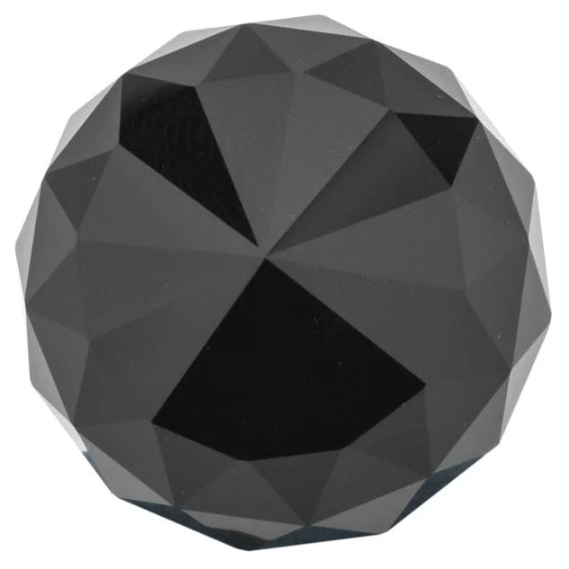 Contemporary Knob, 1-3/16" D, Chrome, Black - Image 2