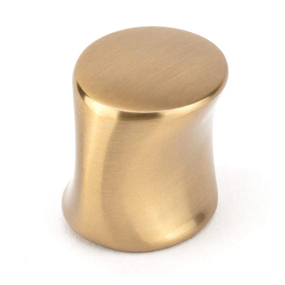 Contemporary Knob - 1-3/16" x 7/8" - Aurum Brushed Gold