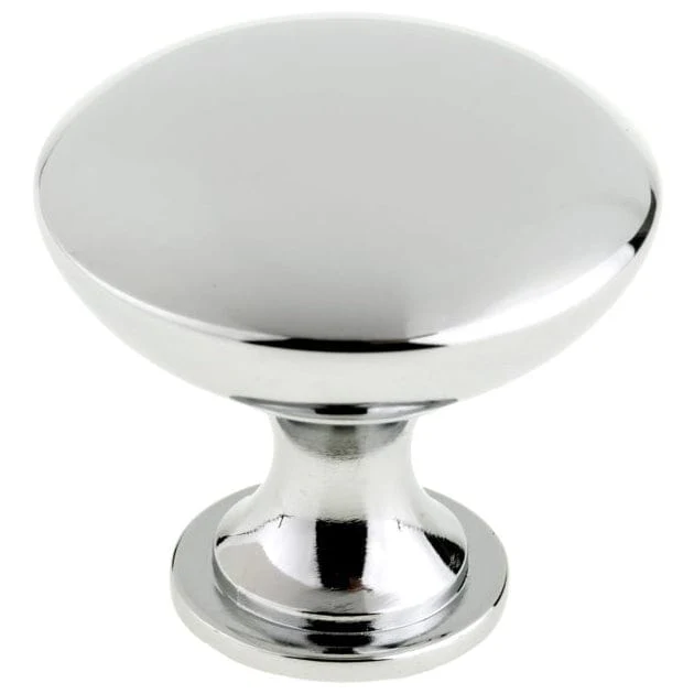 Contemporary Knob, 1-9/16" D, Chrome