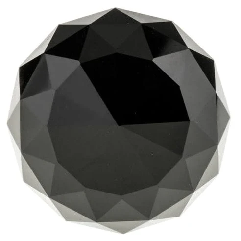 Contemporary Knob, 1-9/16" D, Chrome, Black - Image 2