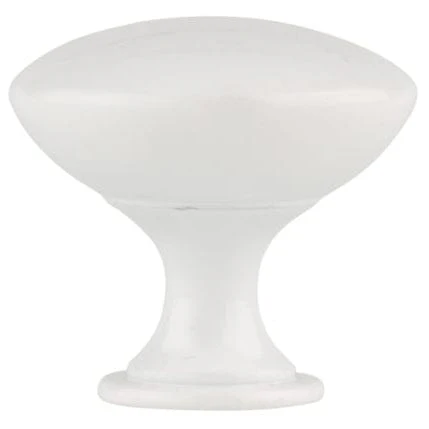 Contemporary Knob, 1-9/16" D, White - Image 3