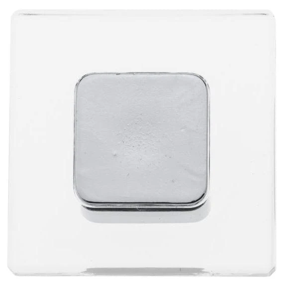 Contemporary Knob, 1-9/16" x 1-9/16", Chrome, Clear - Image 2