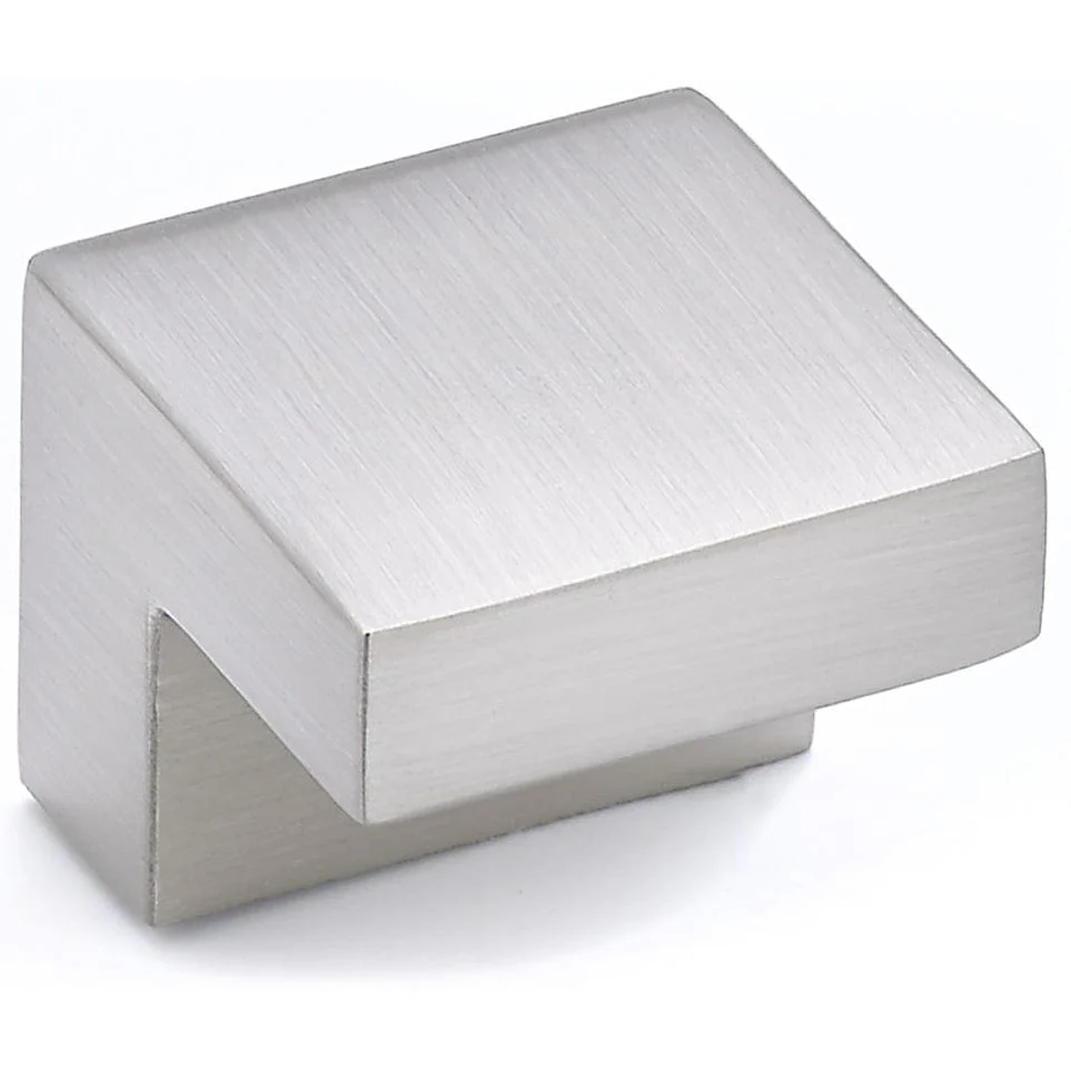 Contemporary Knob, 31/32" x 31/32", Brushed Nickel