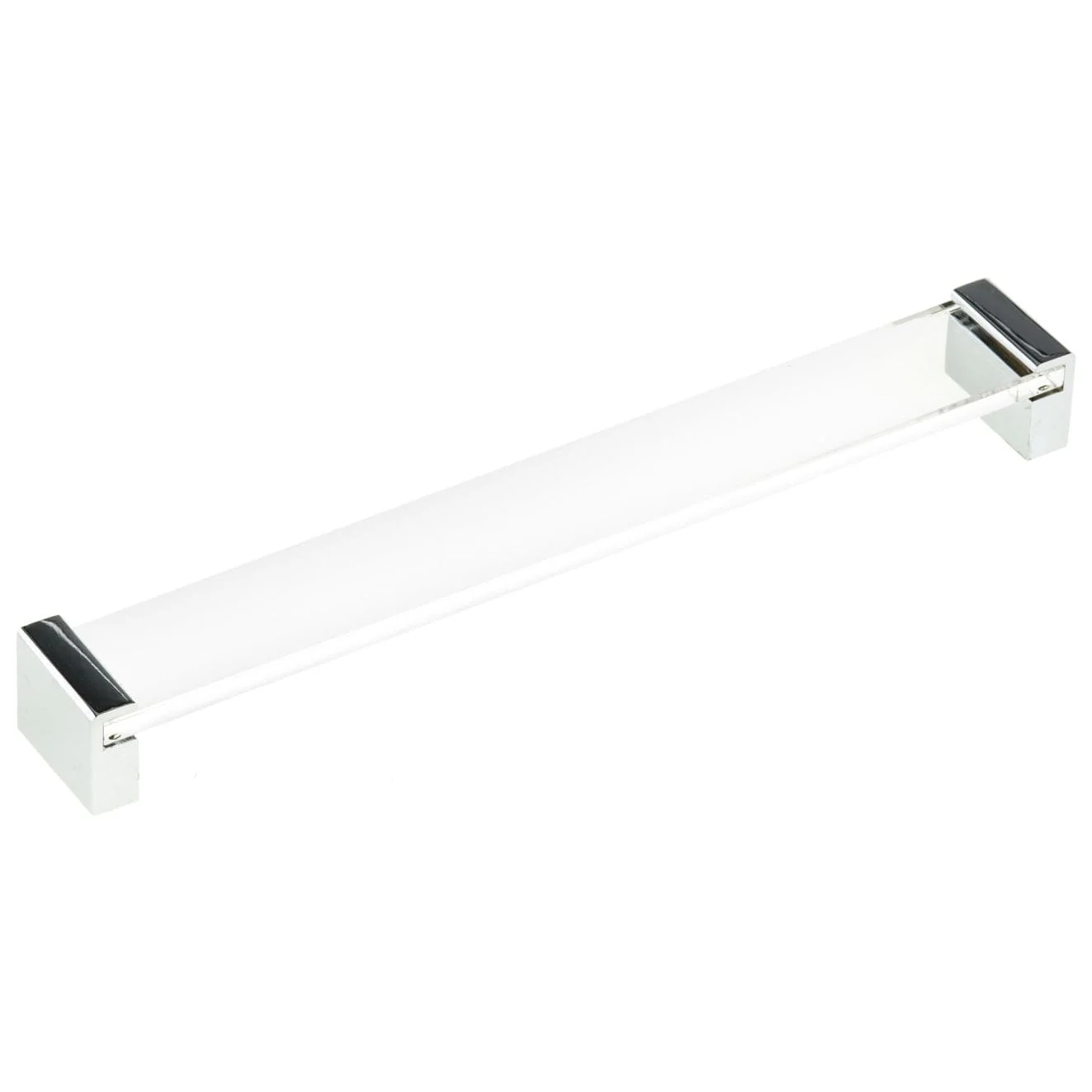 Contemporary Pull - 10-1/8" Center-to-Center - Chrome/Clear Acrylic