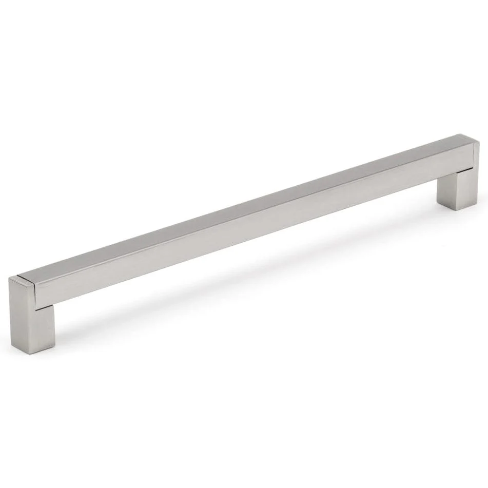 Contemporary Pull, 11-3/8" Center-to-Center, Brushed Nickel