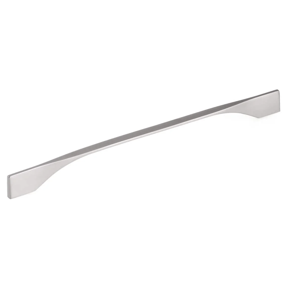 Contemporary Pull, 11-3/8" to 12-5/8" Center-to-Center, Brushed Nickel