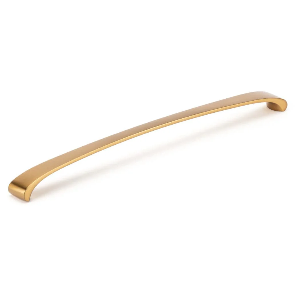 Modern Drawer Pull - Brushed Aurum Gold - 12-5/8" Center-to-Center x 13-1/8" L