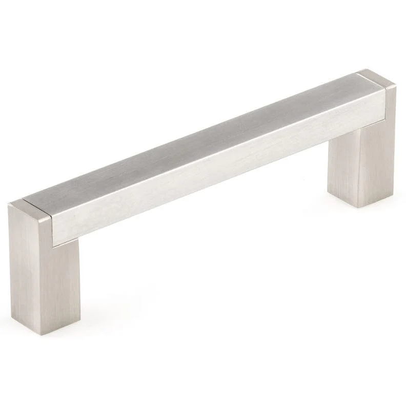 Contemporary Pull - 3-3/4" Center-to-Center - 15/32" W x 4-9/32" L - Brushed Nickel