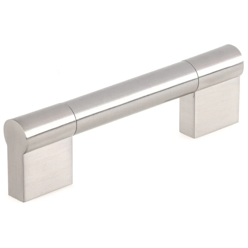Contemporary Pull - 3-3/4" Center-to-Center - 1/2" W x 4-9/32" L - Brushed Nickel